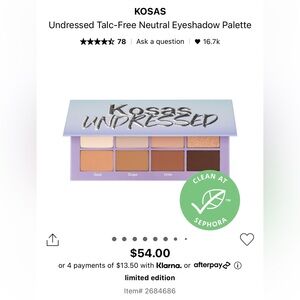 Kosas Undressed Eyeshadow Palette